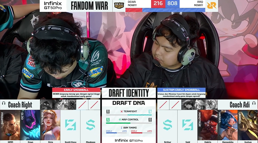 Kebangkitan Sang Raja: RRQ Hoshi Bungkam Dewa United Esports 2-1 Melalui Dominasi Snowballing Efektif di Pekan Pertama MPL ID Season 18