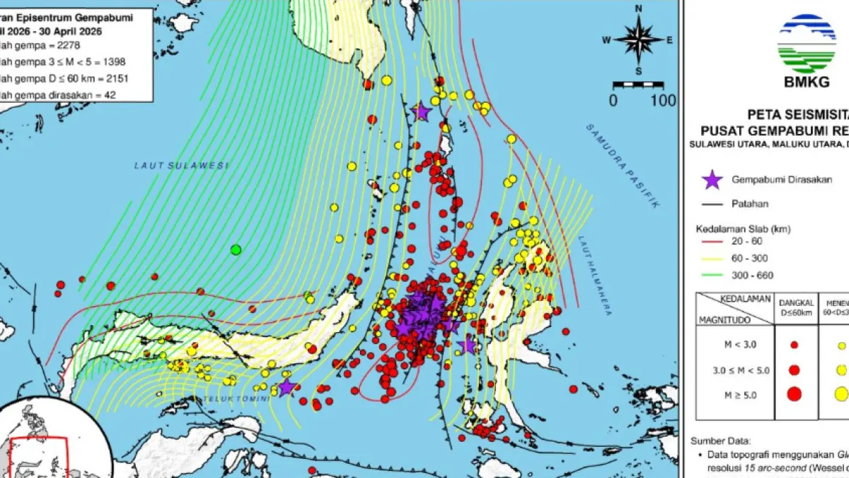 Gempa Tektonik Tekanan Dalam Magnitudo 5,9 Guncang Laut Jawa, Getaran Terasa hingga Lintas Pulau